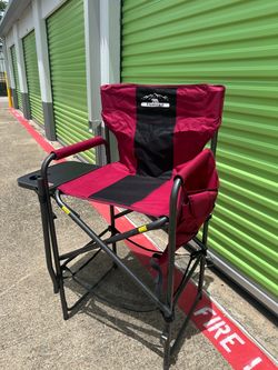 Tisetrail Tall Folding Camping Chair with Side Table