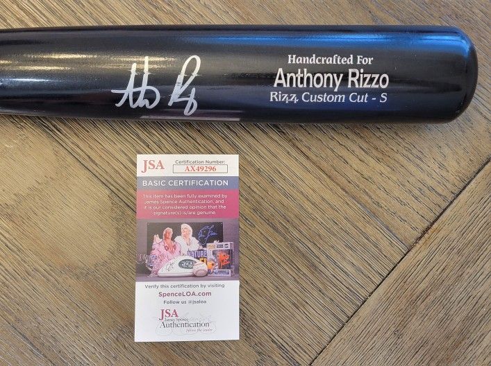 ANTHONY RIZZO Signed Marucci Bat Chicago Cubs - Rizzo Custom Cut-S Marucci Bat JSA Authenticated