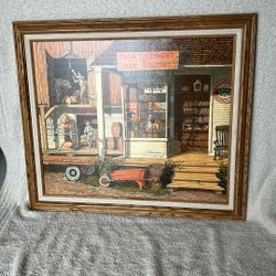 H Hargrove Painting Barn And Feed Store. Limited edition 