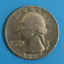 Quarter 1967 No Mint Mark $12,000