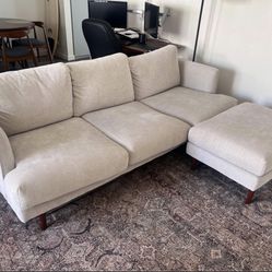 Living Spaces Marques Couch With Ottoman