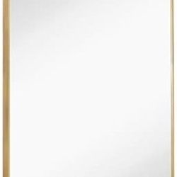 Brushed Gold Rectangular Mirror