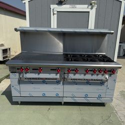 American Range AR-36G-6B 72" 6 Burner Gas Range w/ Griddle & (2) Standard Ovens