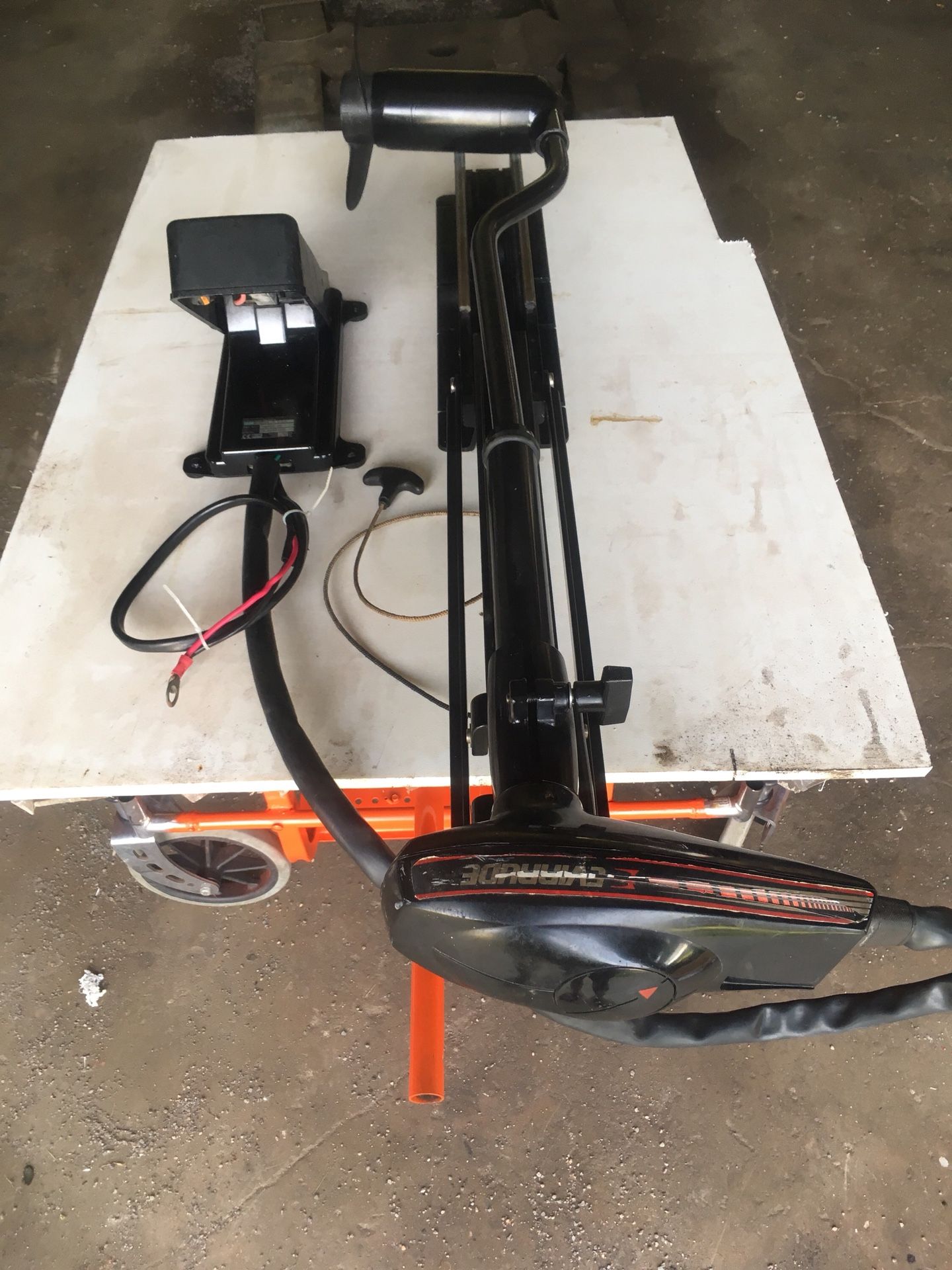Evinrude trolling motor HBF2K...12 volt probably 36 lbs of thrust. The date on it is 5/97. It is I in excellent condition.
