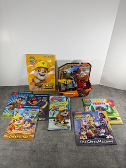 PAW Patrol Rubble & Crew Kids Book and Toy Bundle