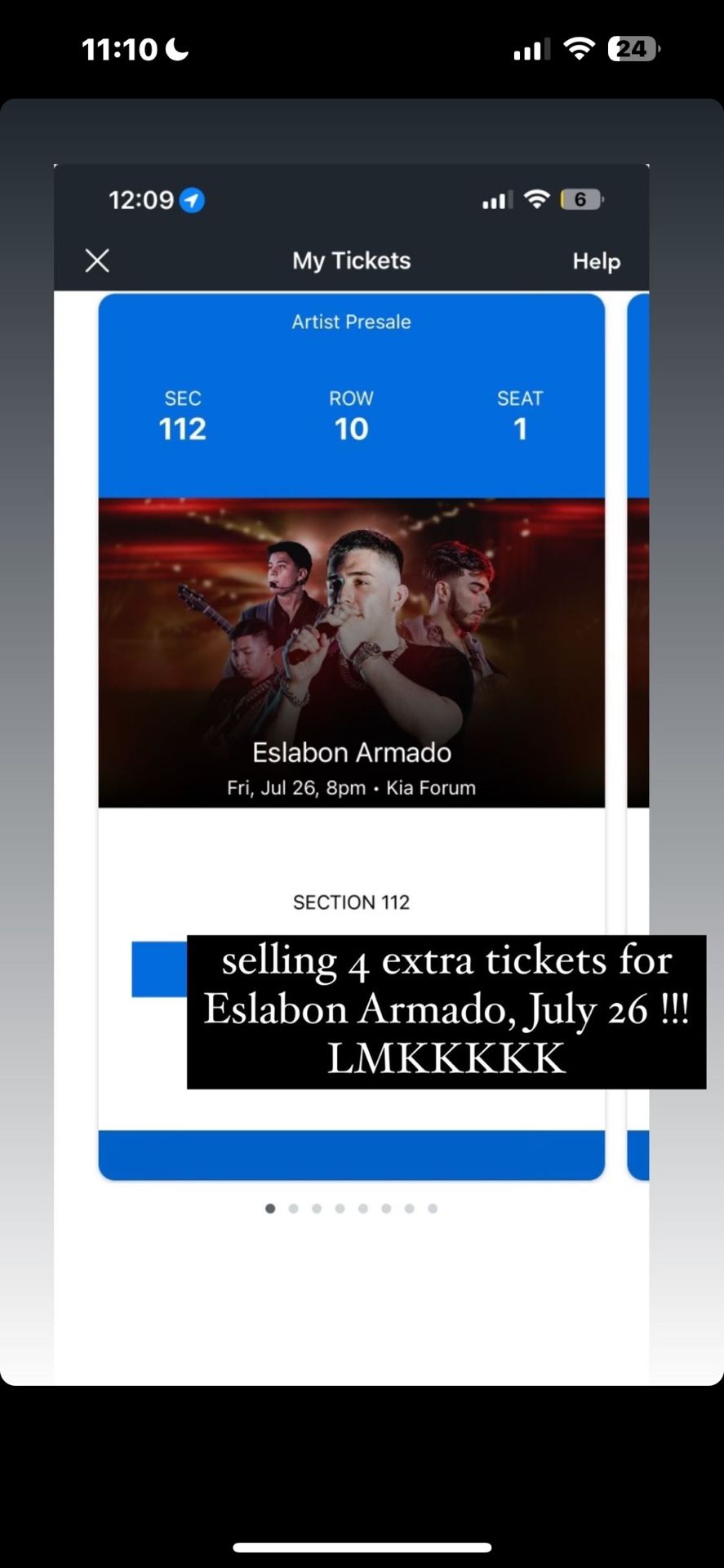 Eslabón Armado Tickets