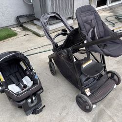 Graco Double Stroller With Car Seat