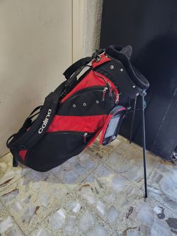 Calina Golf Stand Bag Black and Red