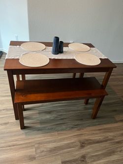 Table and benches