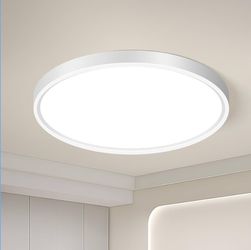 1PACK Flush Mount LED Ceiling Light Fixture, Round Slim Surface Ceiling Lamp , White, Daylight