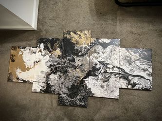 Black Granite Canvas Set - 5 Pieces