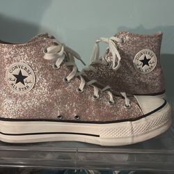 Converse Pink Sparkle, size 8 M, 9 1/2 W