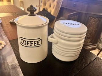 Coffee Container And Sugar Jar $10 For Both