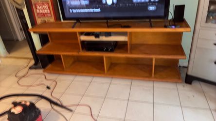 Oak shelving unit custom made to hold about 1000 albums