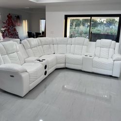 Power Reclining Sectional Sofa 