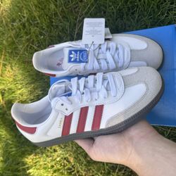 Adidas Samba White Red