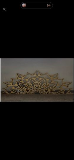 Laser-Cut Wooden Wall Art Piece / Half-Mandala Design