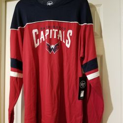 Washington Capitals Long Sleeve Shirt 47Brand Size XL