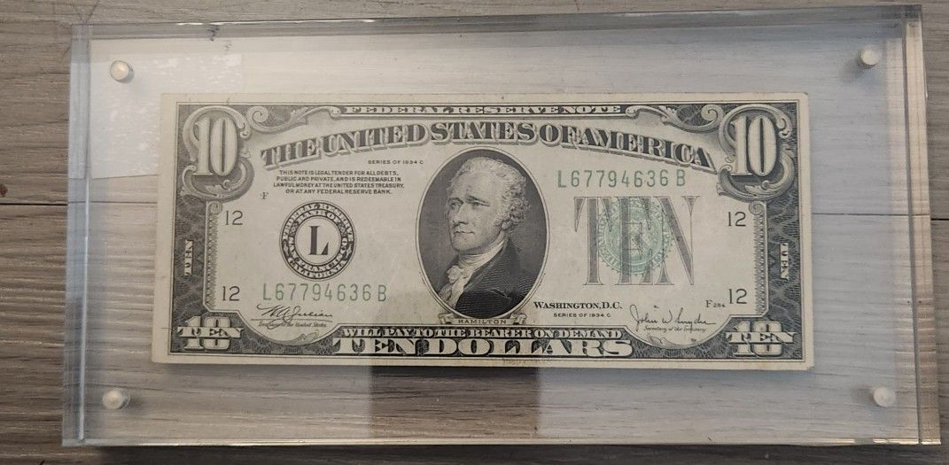 1934  Series  C. Ten Dollor Bill