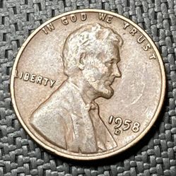 1958 D Lincoln Wheat Cent Penny Coin Error