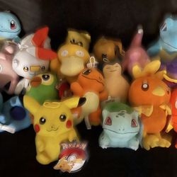 18 Pokémon Plushies Lot