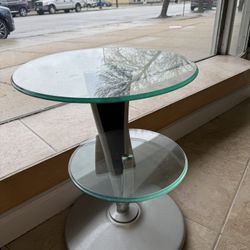 Modern Glass Side Table / Salon Display Table