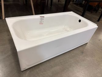 MAAX White Enameled Steel Alcove Bathtub