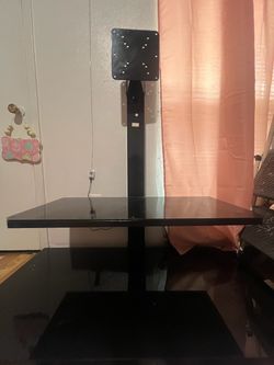 Black Floor TV Stand with Mount