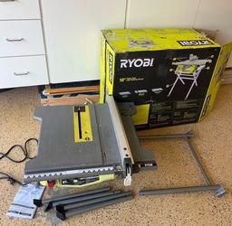 RYOBI 15 Amp 10 in. Compact Portable Corded Jobsite Table Saw with Folding Stand