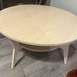IKEA Round Coffee Table $65 Light Use