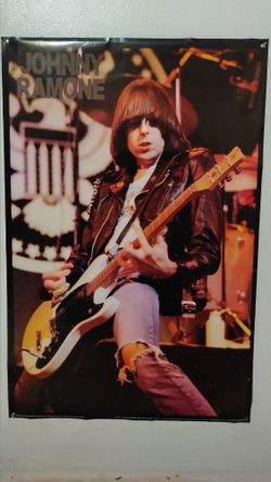 RAMONES Johnny Ramone poster Pre-owned with pinholes.
