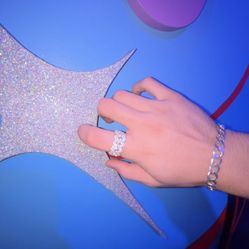 14k White Gold Cuban Ring