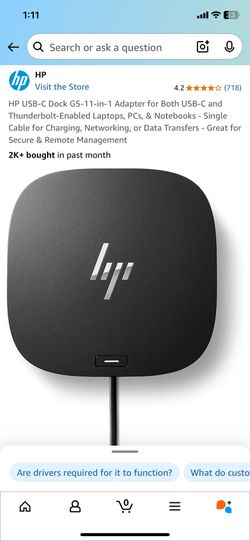 HP USB-C Dock G5 11 In 1 Adapter