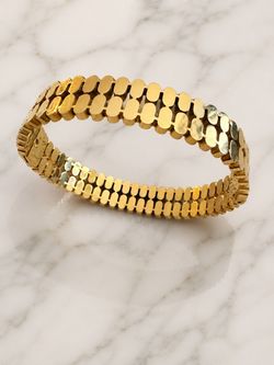 Gold-Tone Link Chain Bangle