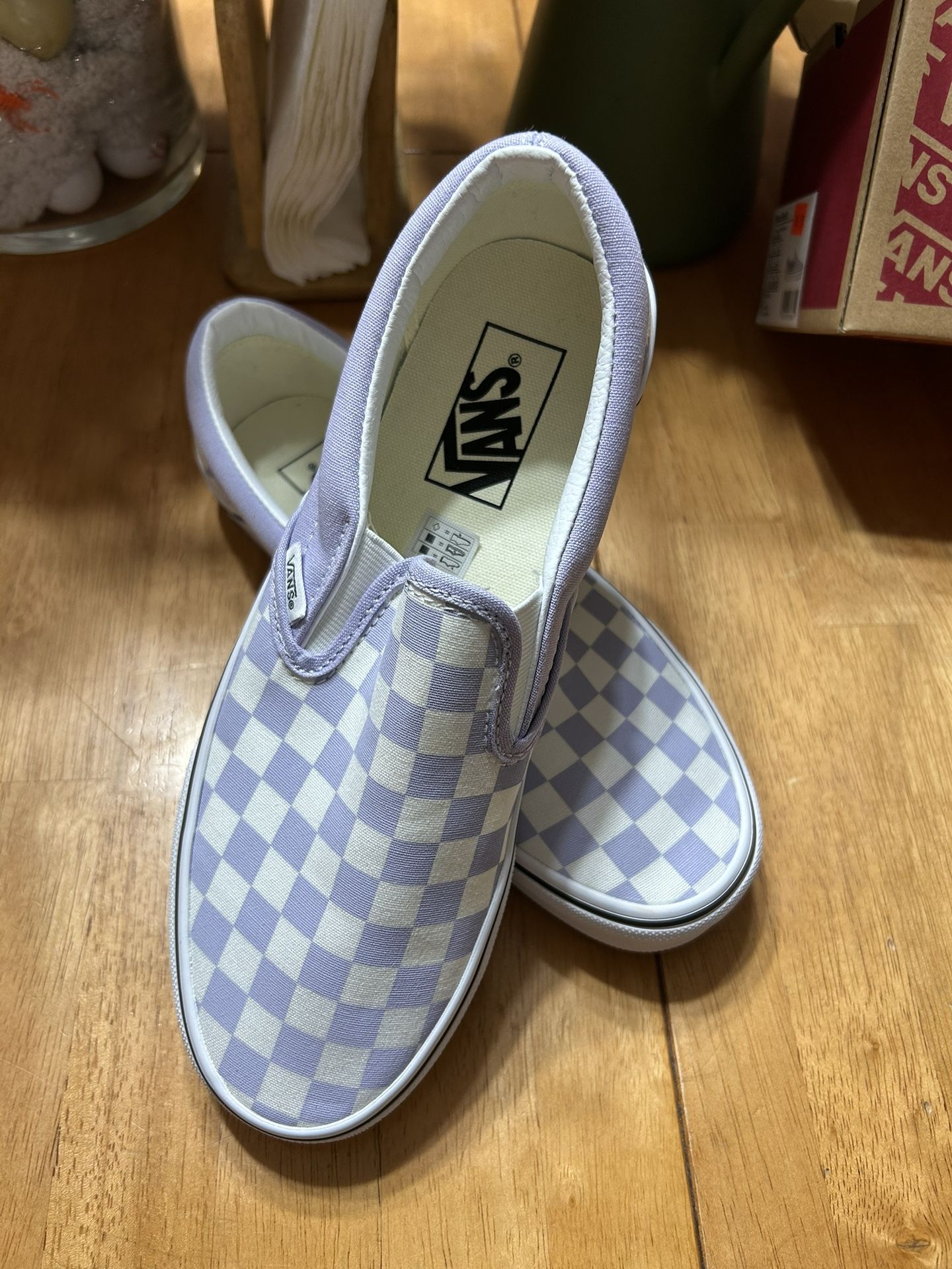 Lavender Checkered Vans