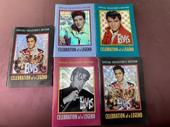 Lot of 5 Elvis Presley "Celebration of a Legend" Special Collector's Edition Books (2002)