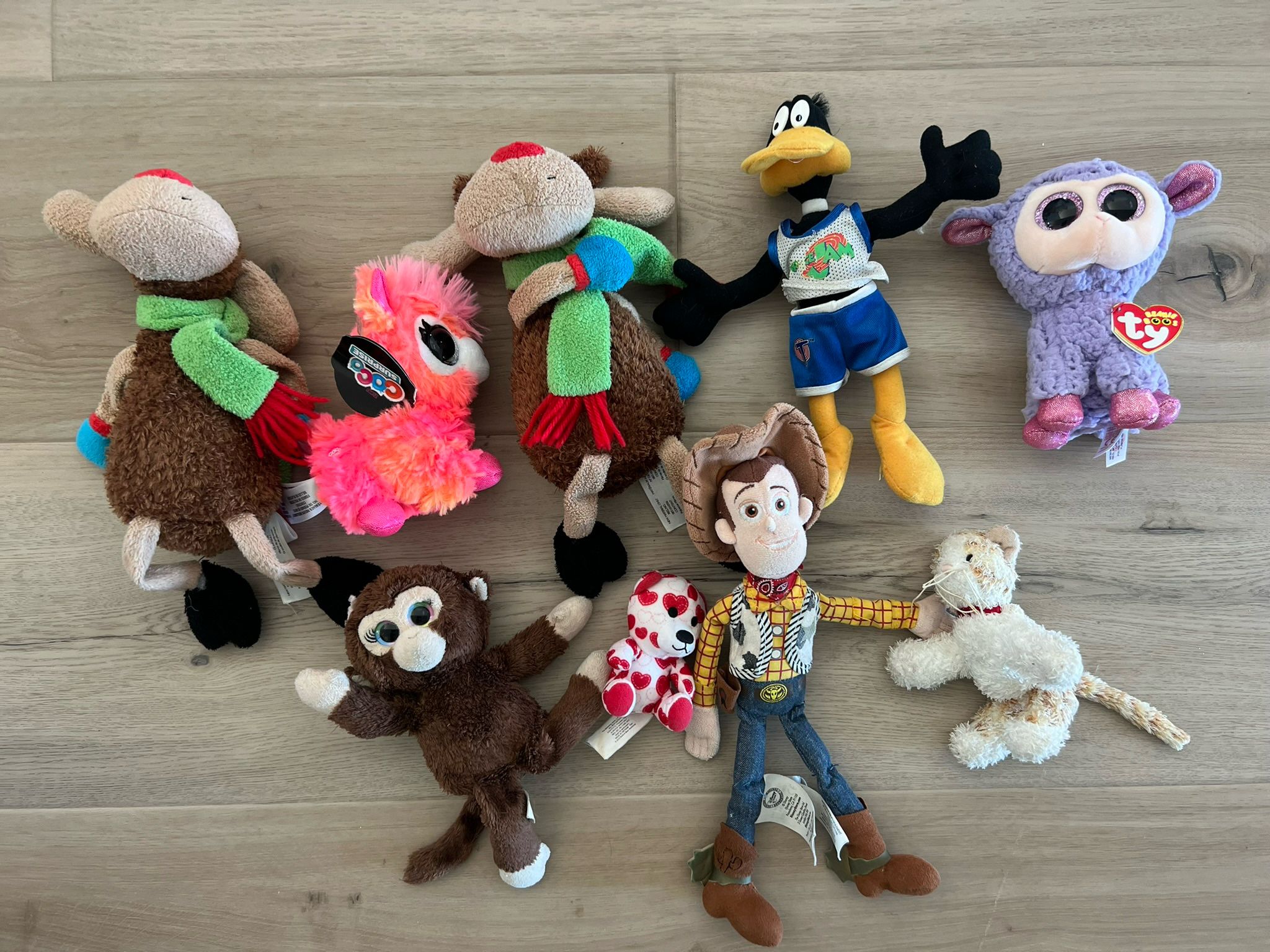 small stuffed animals plush toys disneyland monkey ty baby lamb donald duck moose llama cat bear