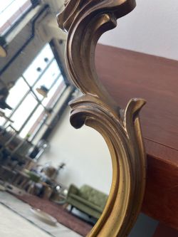 Vintage Gold Resin Frame Mirror
