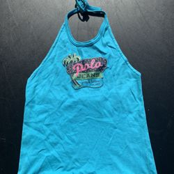 Polo Jeans Co. Ralph Lauren Teal Women’s Halter Top Size M