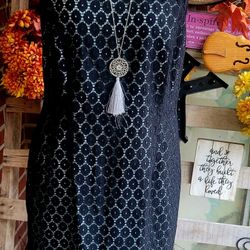 Worthington Elegant Black Lace Dress