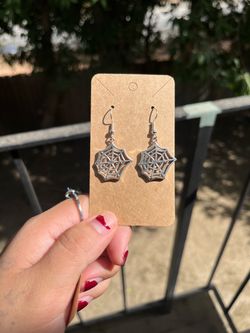 Spider web earrings