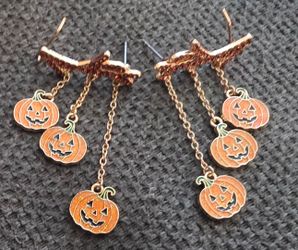 Halloween earrings.