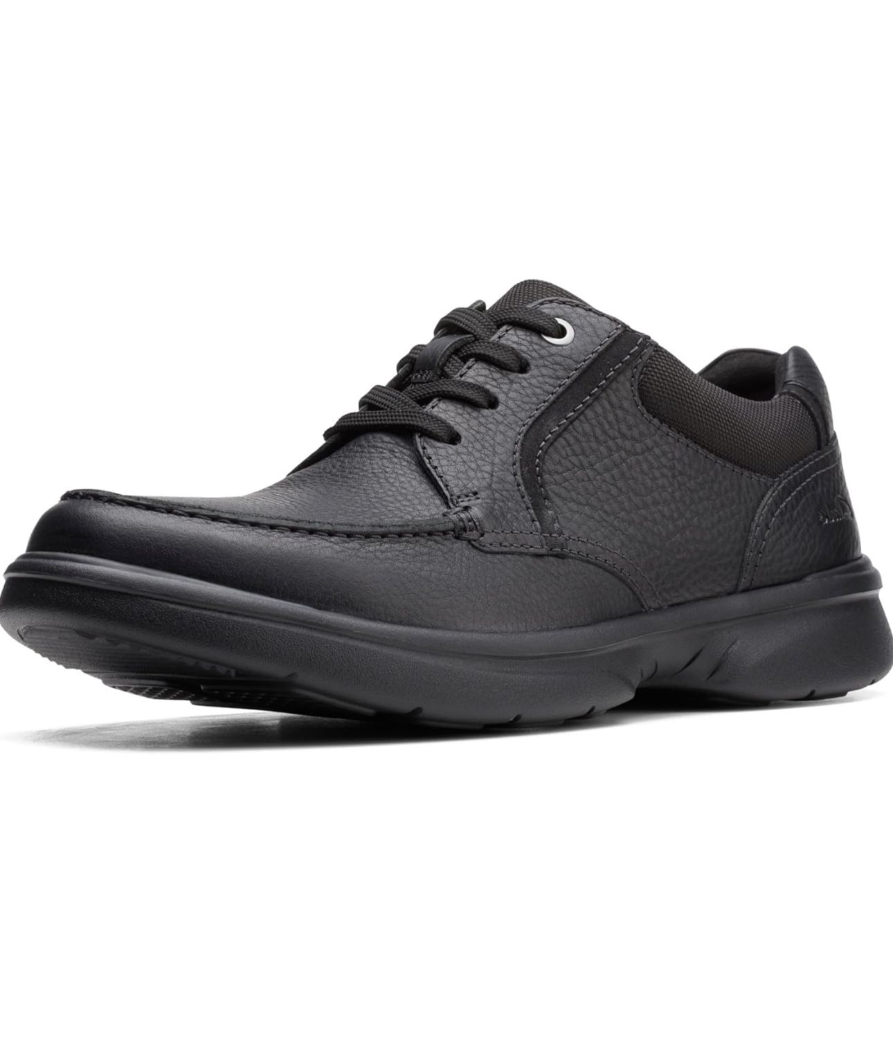 Clarks Men's Bradley Vibe Oxford, Black Tumbled Leather, 8