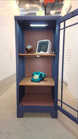 Custom Lighted Display Cabinet / Curio Cabinet – Glass Door, One of a Kind