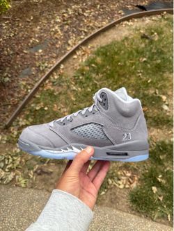Jordan 5 wolf grey gs size 7Y