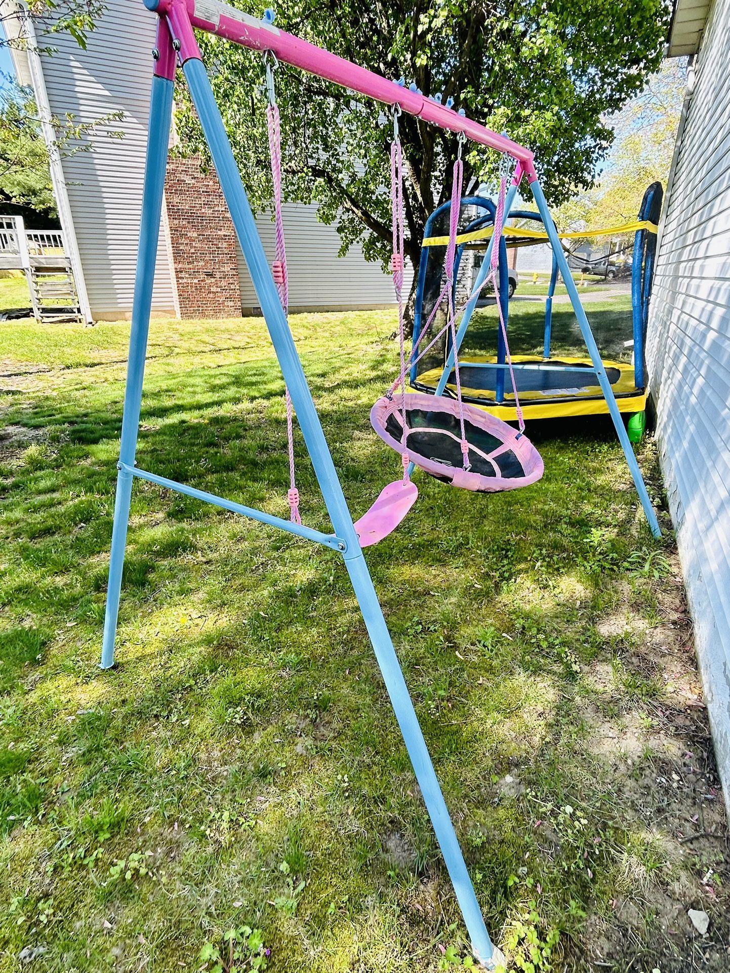 Kids trampoline and Swing Set