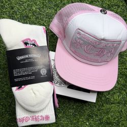 Chrome Hearts Pink Trucker Hat 