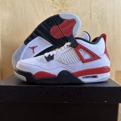 Nike Air Jordan 4 Retro GS Red Cement Size 7Y / Womens 8.5 408452-161 Brand New 