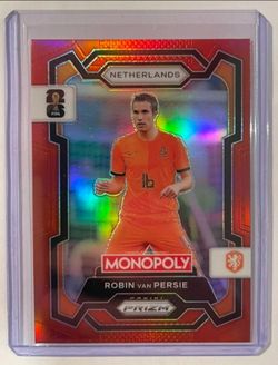 Robin van Persie Panini Prizm Monopoly Red Trading Card