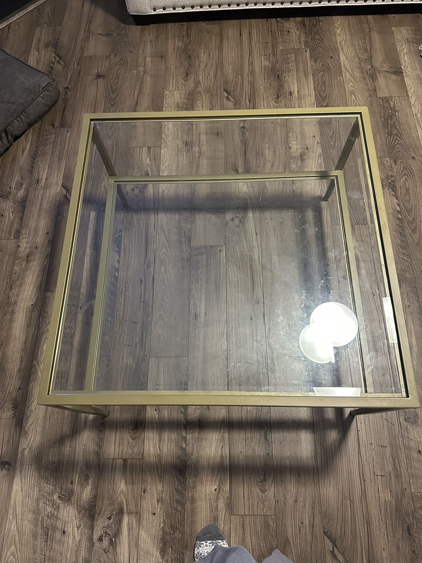 Golden Glass Coffee Table